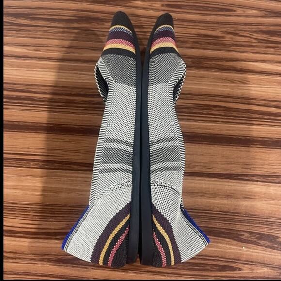 Rothy’s the point retired inverse striped size 9.5 woman’s flat shoes - Picture 10 of 12